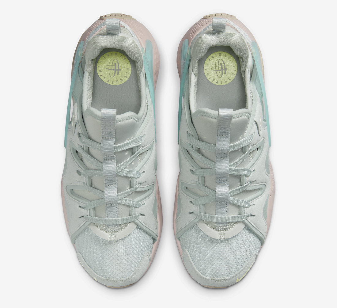 Nike Air Huarache Craft Light Silver Citron Tint Ocean Bliss Pink Oxford DQ8031-002 Release Date