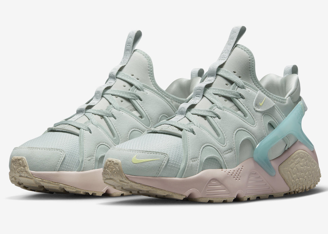 Nike Air Huarache Craft Light Silver Citron Tint Ocean Bliss Pink Oxford DQ8031-002 Release Date