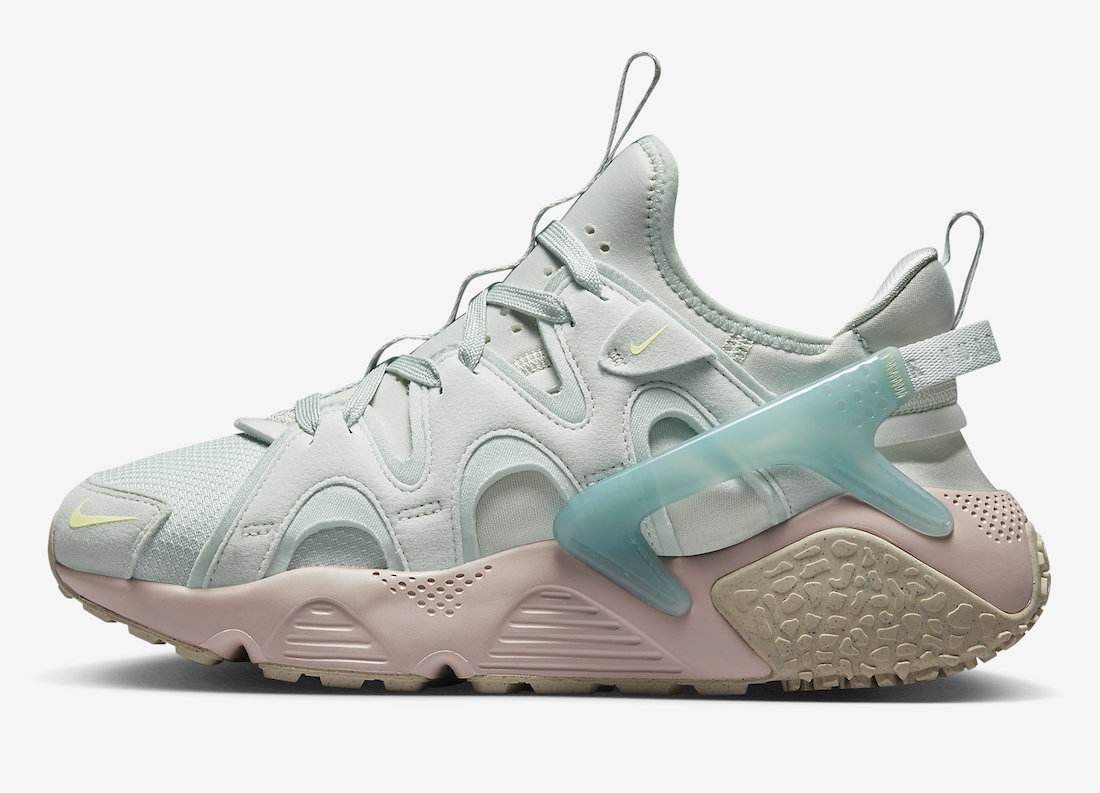 Nike Air Huarache Craft Light Silver Citron Tint Ocean Bliss Pink Oxford DQ8031-002 Release Date