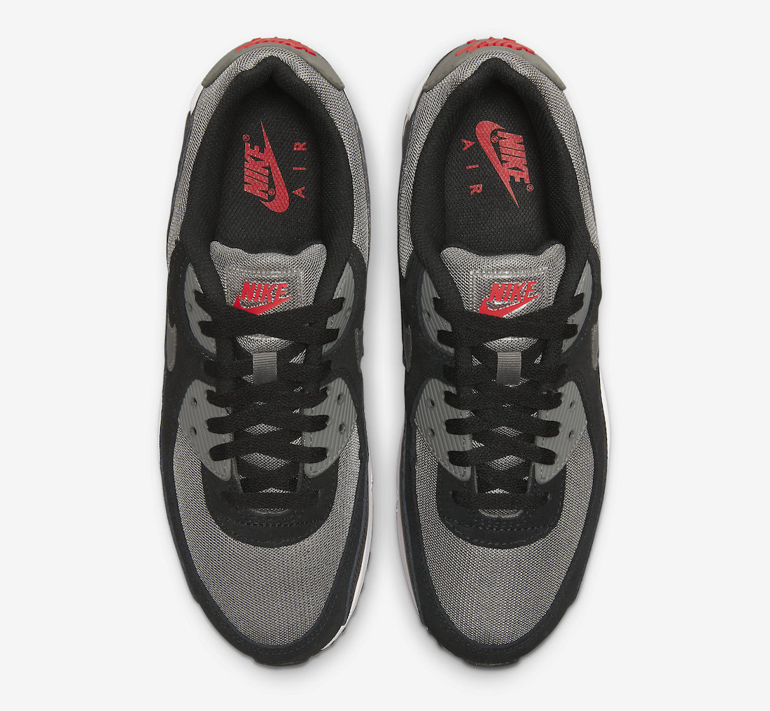 Nike Air Max 90 Black Grey Red FD0664-001 Release Date