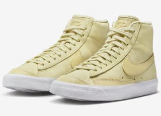 Nike Blazer Mid ’77 LX 覆盖在柠檬色的水洗中