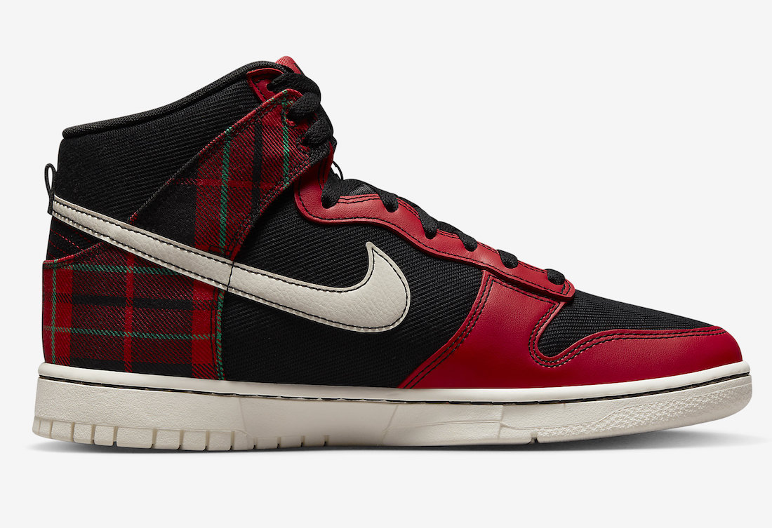 Nike Dunk High Plaid Red Black DV0826-001 Release Date