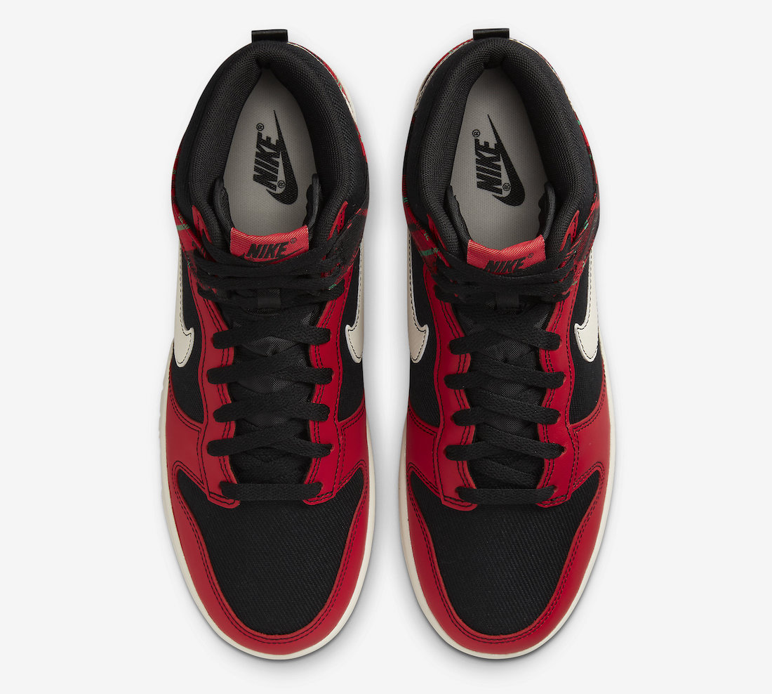 Nike Dunk High Plaid Red Black DV0826-001 Release Date