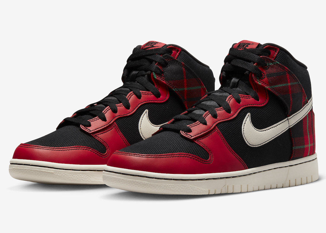 Nike Dunk High Plaid Red Black DV0826-001 Release Date