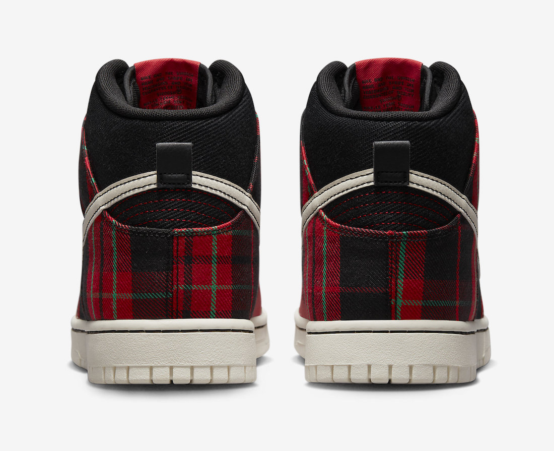 Nike Dunk High Plaid Red Black DV0826-001 Release Date