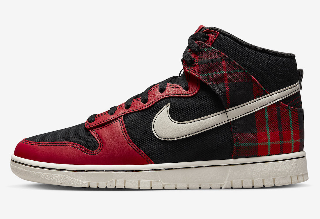 Nike Dunk High Plaid Red Black DV0826-001 Release Date