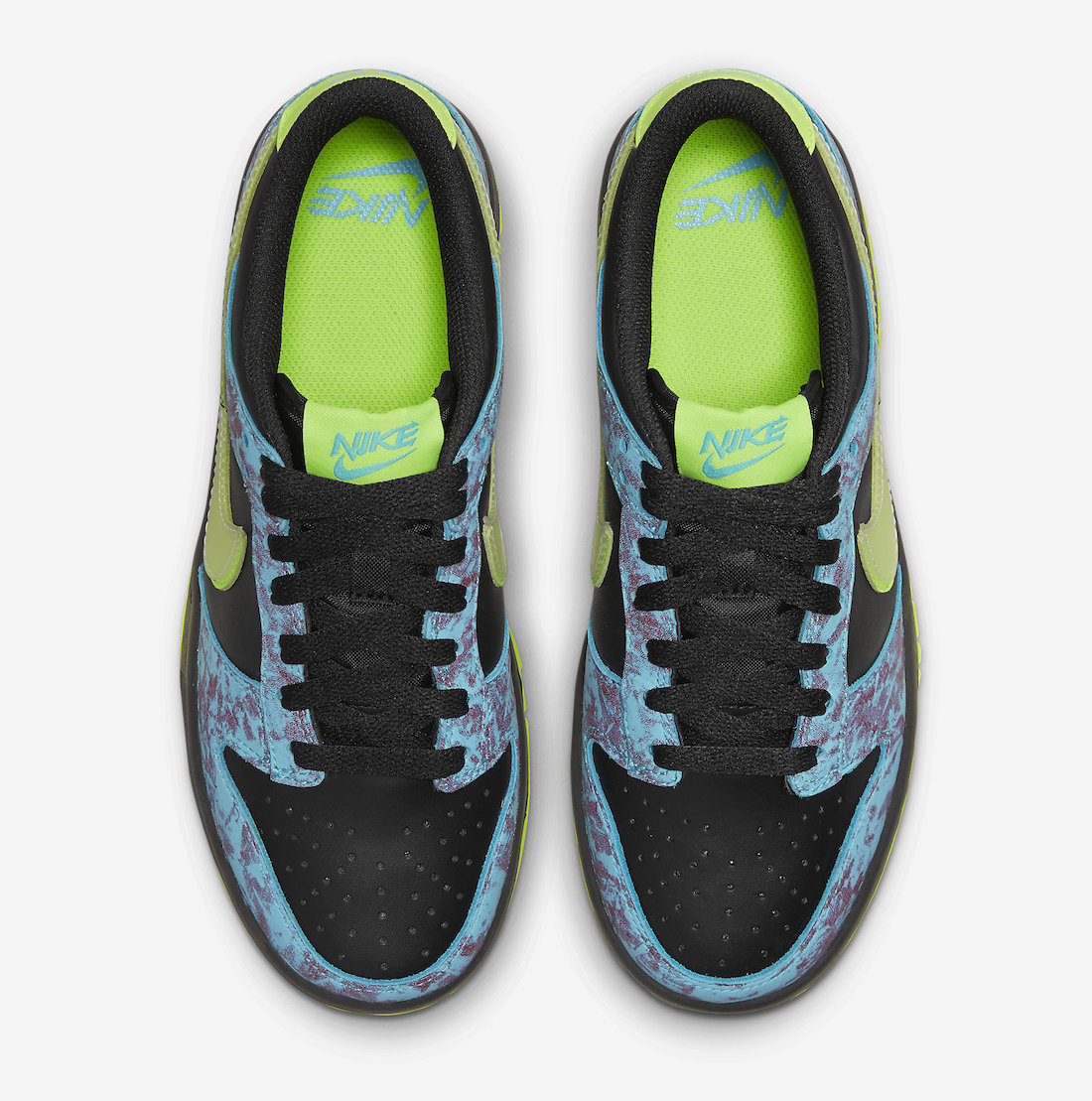 Nike Dunk Low GS Acid Wash Black Volt Baltic Blue DV1694-900 Release Date