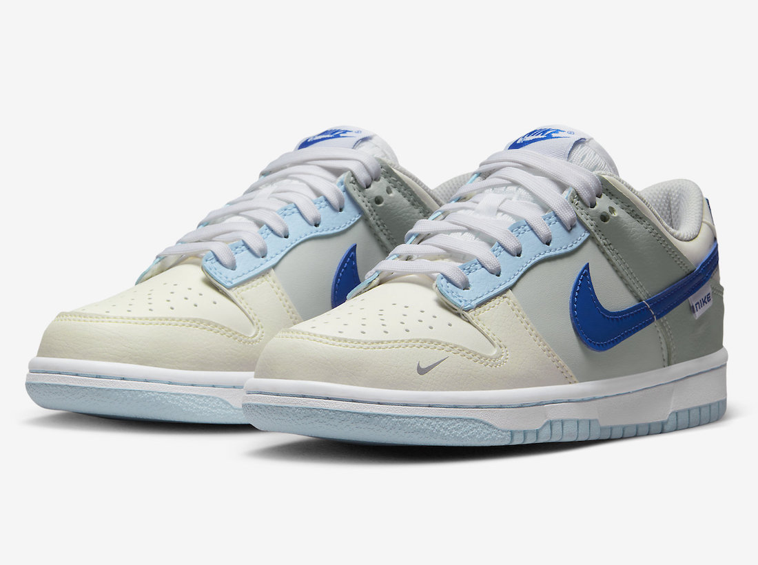 Nike Dunk Low GS Ivory Hyper Royal White Photon Dust Grey Fog FB1843-141 Release Date