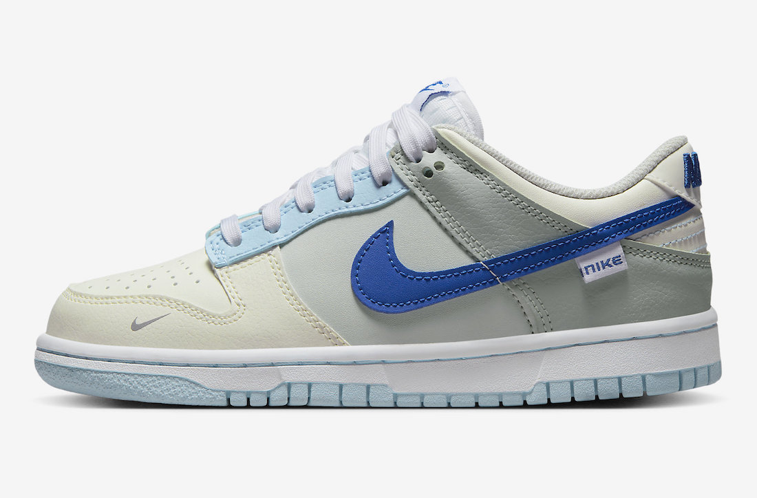 Nike Dunk Low GS Ivory Hyper Royal White Photon Dust Grey Fog FB1843-141 Release Date