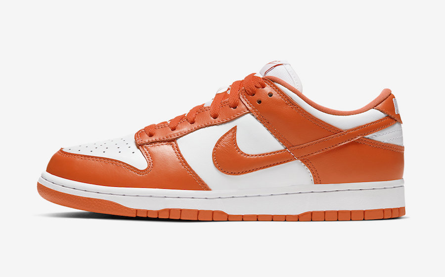 Nike Dunk Low Syracuse Orange White CU1726-101 Release Date Price