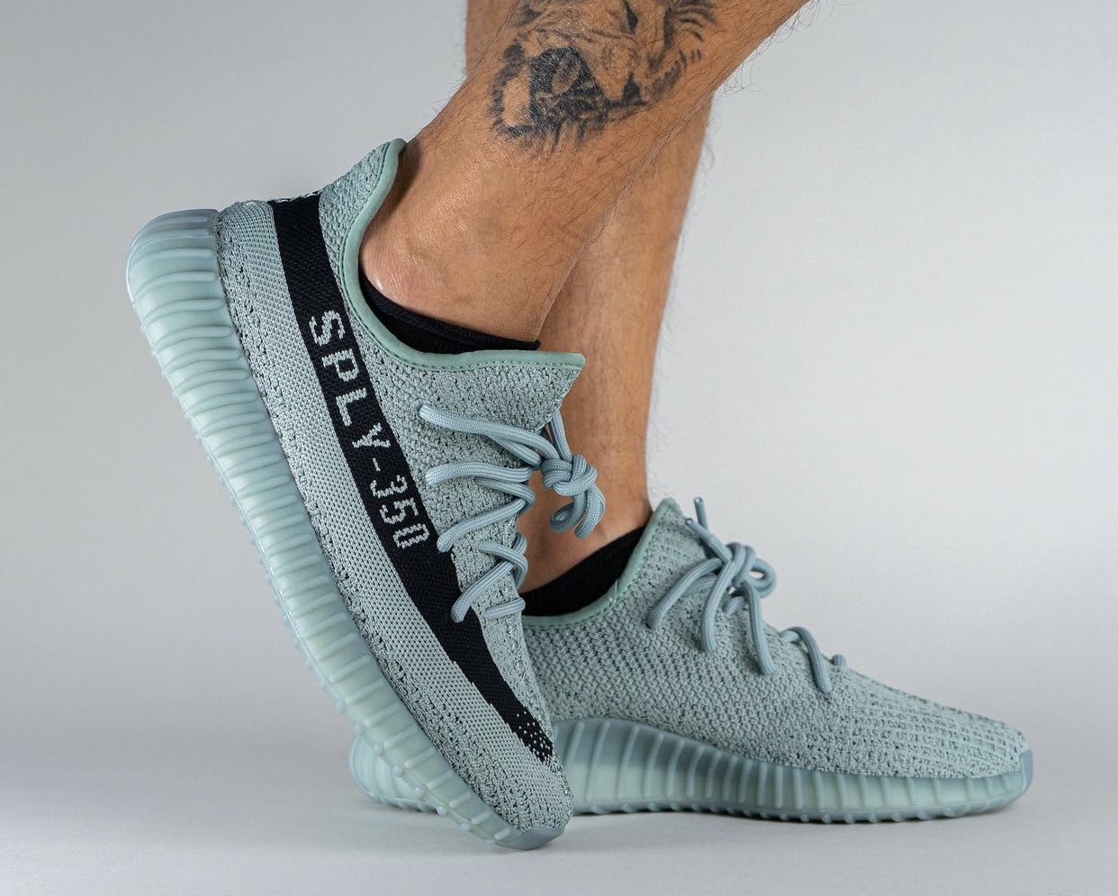 adidas Yeezy Boost 350 V2 Jade Ash HQ2060 Release Date On-Feet