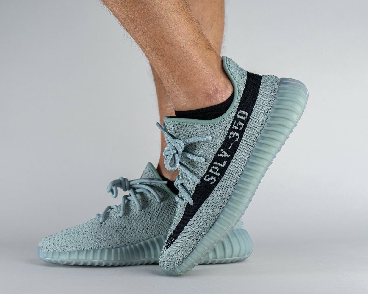 adidas Yeezy Boost 350 V2 Jade Ash HQ2060 Release Date On-Feet