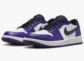 Air Jordan 1 Low Golf “Court Purple “的官方照片