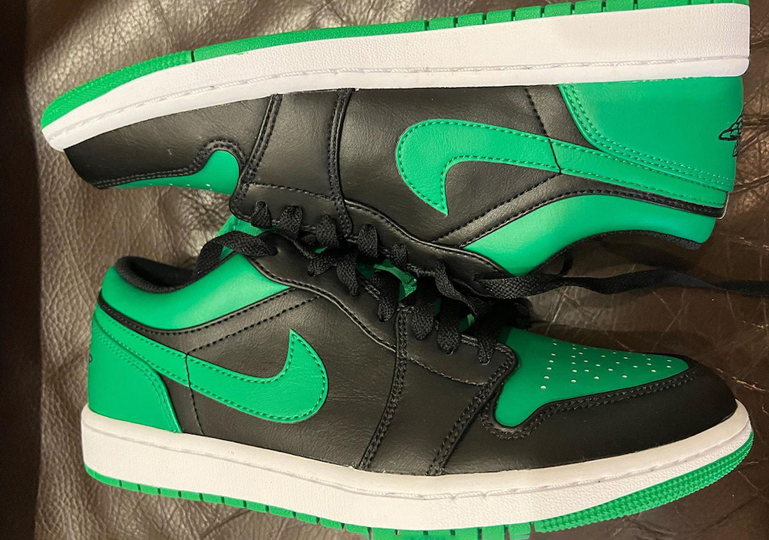 Air Jordan 1 Low Black Lucky Green 553558-065 Release Date