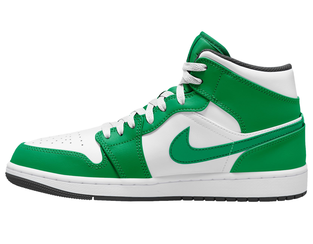 Air Jordan 1 Mid Green White Black DQ8426-301 Release Date Lateral