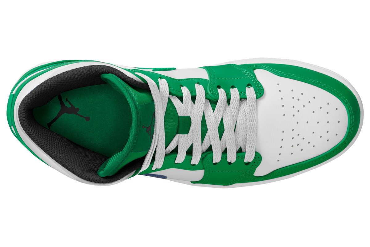 Air Jordan 1 Mid Green White Black DQ8426-301 Release Date Lateral Air Jordan 1 Mid Green White Black DQ8426-301 Release Date Lateral