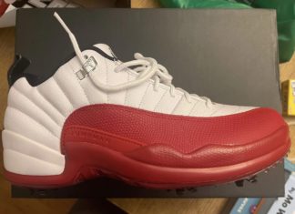 初见。Air Jordan 12 Low Golf “Cherry”