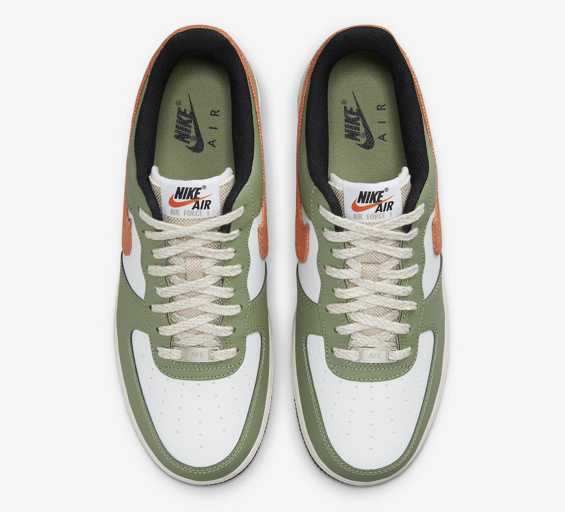 Nike Air Force 1 Low Oil Green Safety Orange FD0758-386 Release Date