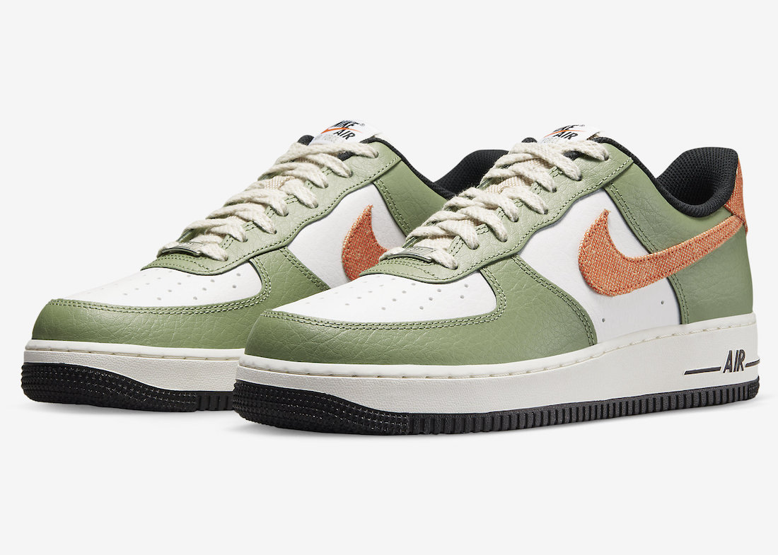 Nike Air Force 1 Low Oil Green Safety Orange FD0758-386 Release Date