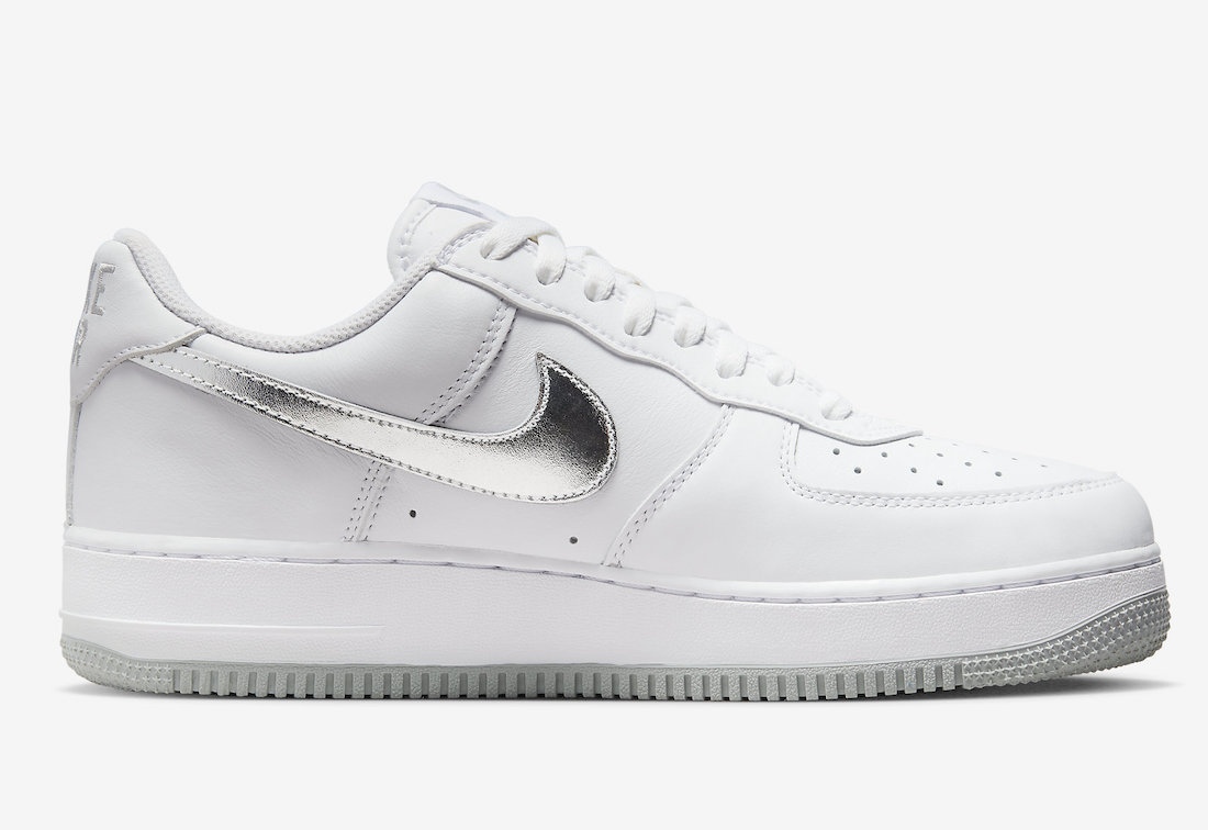 Nike Air Force 1 Low White Metallic Silver Swoosh DZ6755-100 Release Date