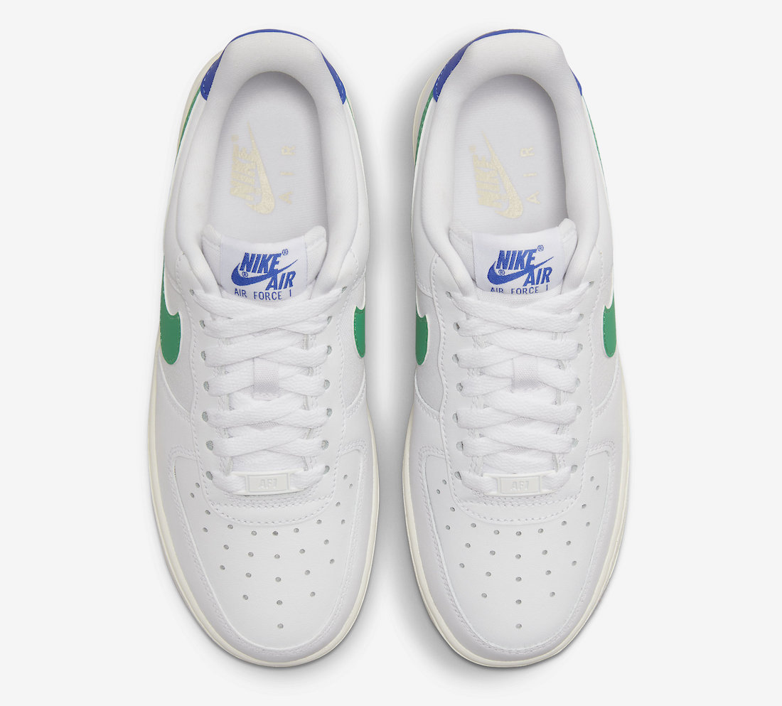 Nike Air Force 1 Low White Stadium Green Game Royal Gum DD8959-110 Release Date