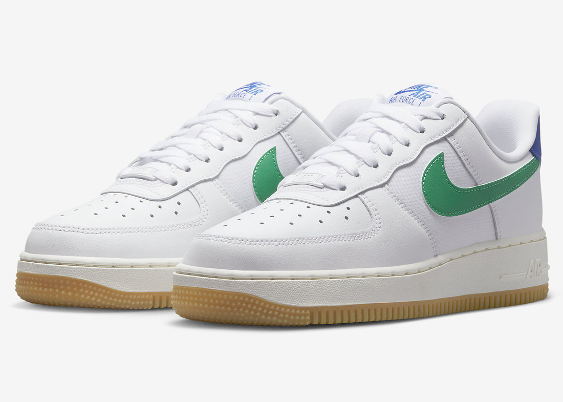 Nike Air Force 1 Low White Stadium Green Game Royal Gum DD8959-110 Release Date