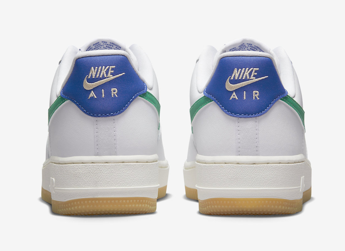 Nike Air Force 1 Low White Stadium Green Game Royal Gum DD8959-110 Release Date