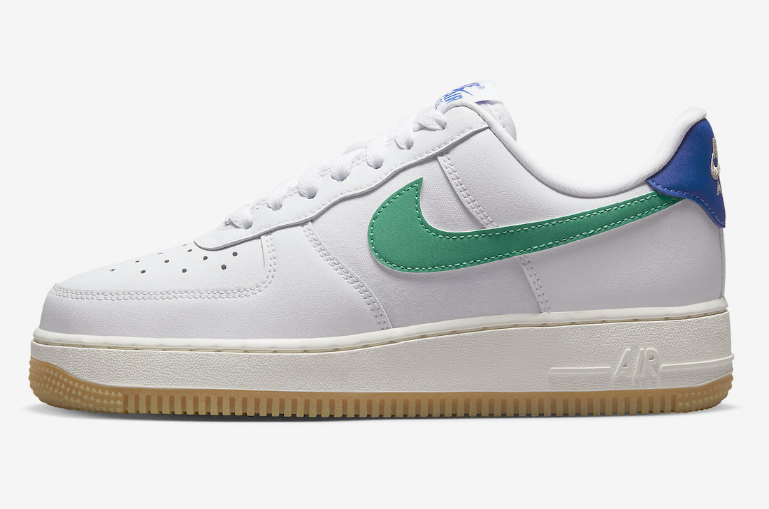 Nike Air Force 1 Low White Stadium Green Game Royal Gum DD8959-110 Release Date