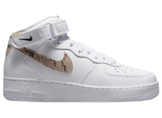 初见。Nike Air Force 1 Mid “Snakeskin Swoosh”（蛇皮袋）。