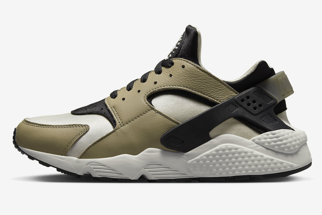 Nike Air Huarache DD1068-007 Olive Release Date Lateral