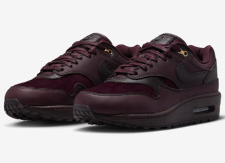 耐克Air Max 1 “Burgundy Crush “的官方照片