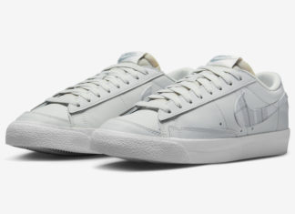 灰色格子装饰的Nike Blazer Low