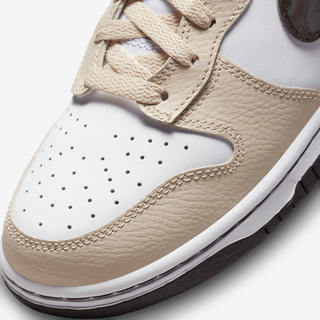 Nike Dunk High Tan Brown FD9874-100 Release Date Toe