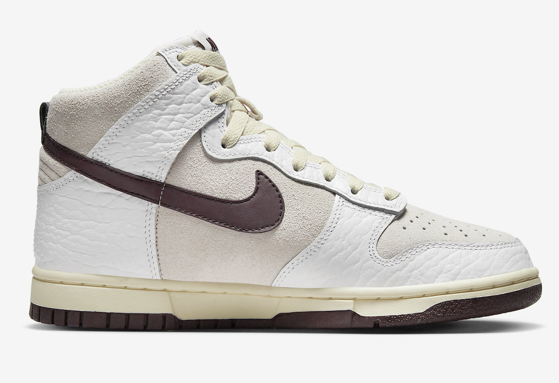 Nike Dunk High Light Orewood Brown Burgundy Crush FB8482-100 Release Date