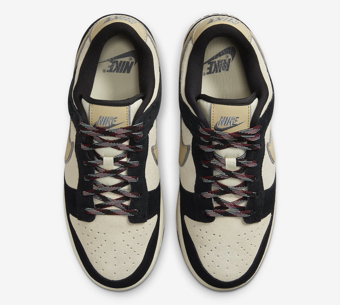 Nike Dunk Low Black Suede Team Gold Coconut Milk DV3054-001 Release Date