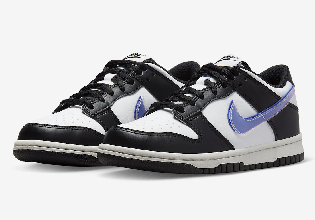 Nike Dunk Low GS Black White Game Royal FD0689-001 Release Date