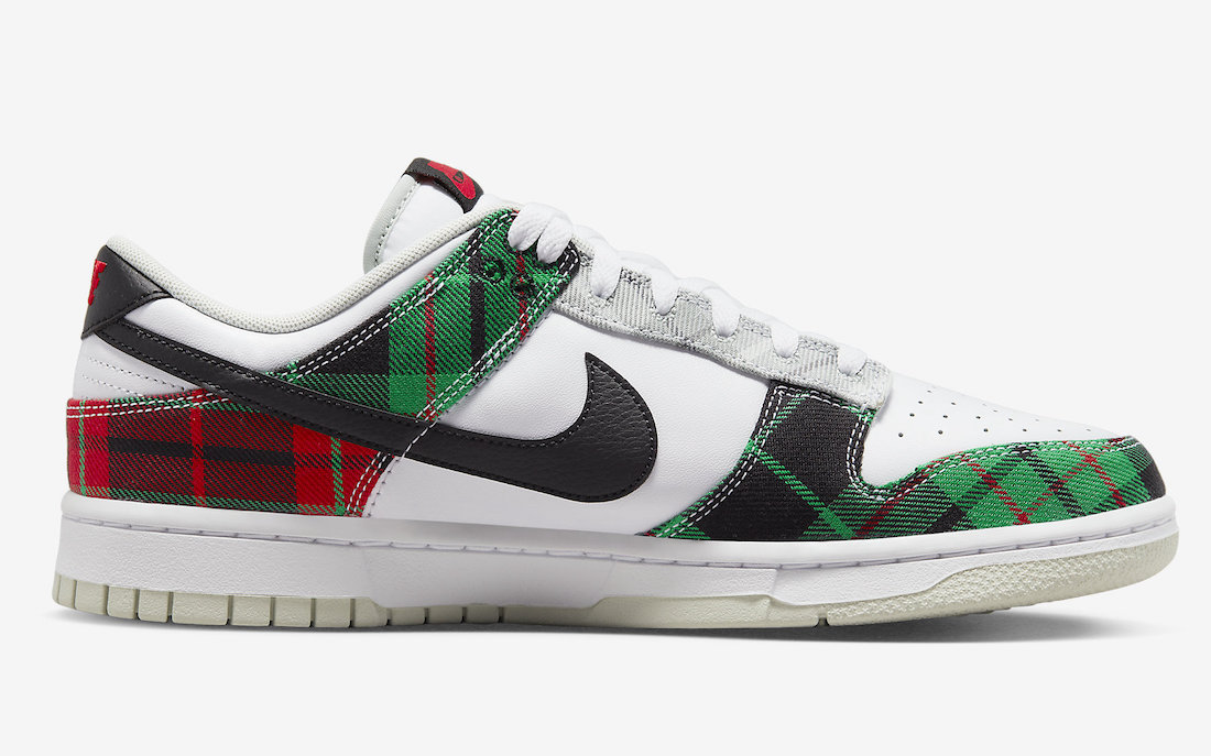 Nike Dunk Low Plaid Tartan DV0827-100 Release Date On-Feet