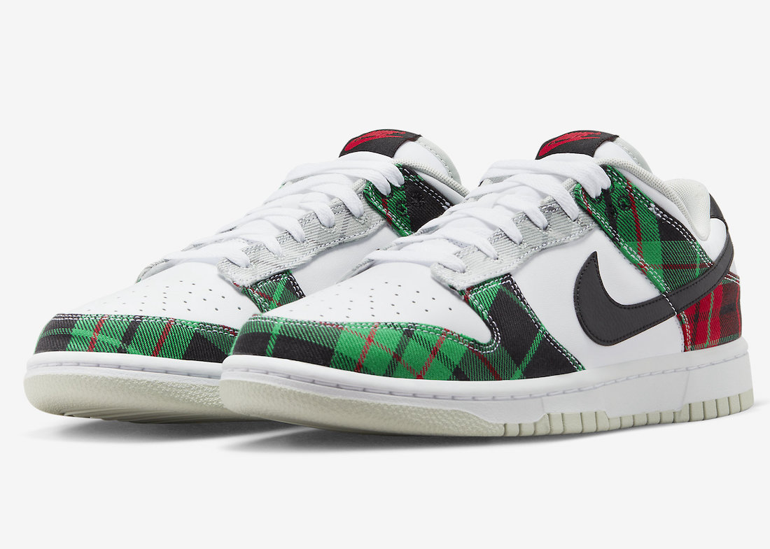 Nike Dunk Low Plaid Tartan DV0827-100 Release Date On-Feet