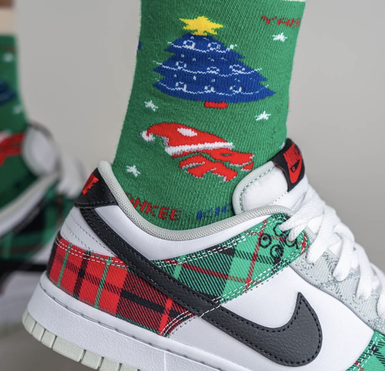 Nike Dunk Low Plaid Tartan DV0827-100 Release Date On-Feet