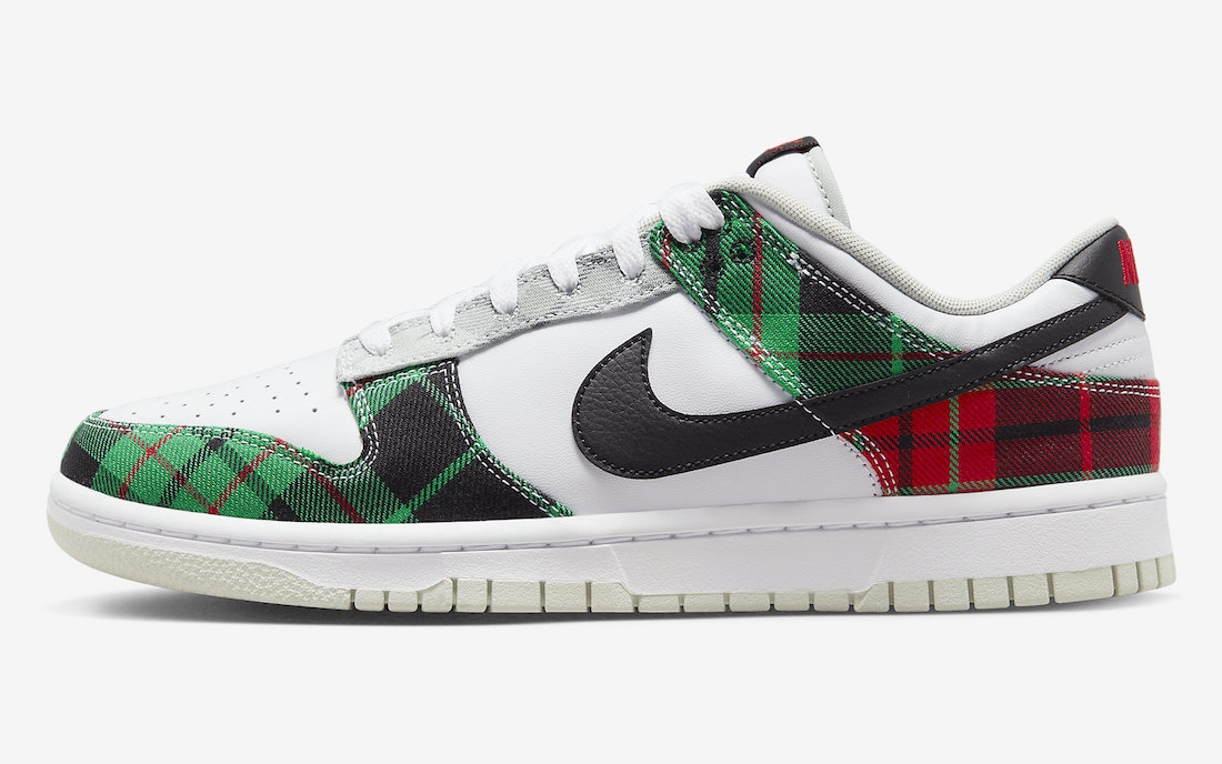 Nike Dunk Low Plaid Tartan DV0827-100 Release Date On-Feet