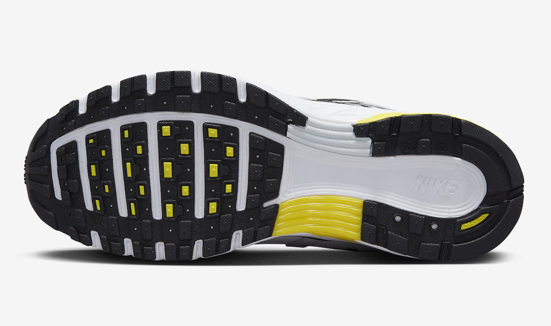 Nike P-6000 White Yellow Black Silver FD9876-102 Release Date Outsole