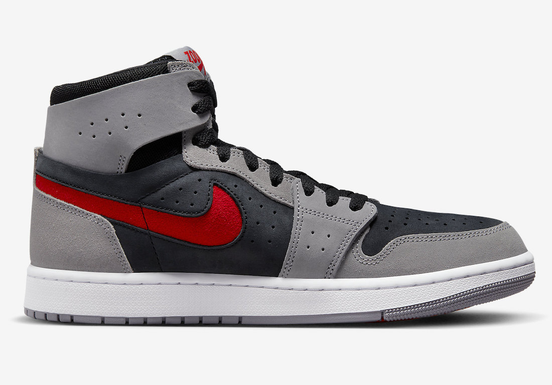 Air Jordan 1 High Zoom CMFT 2 Black Fire Red Cement Grey White DV1307-060 Release Date