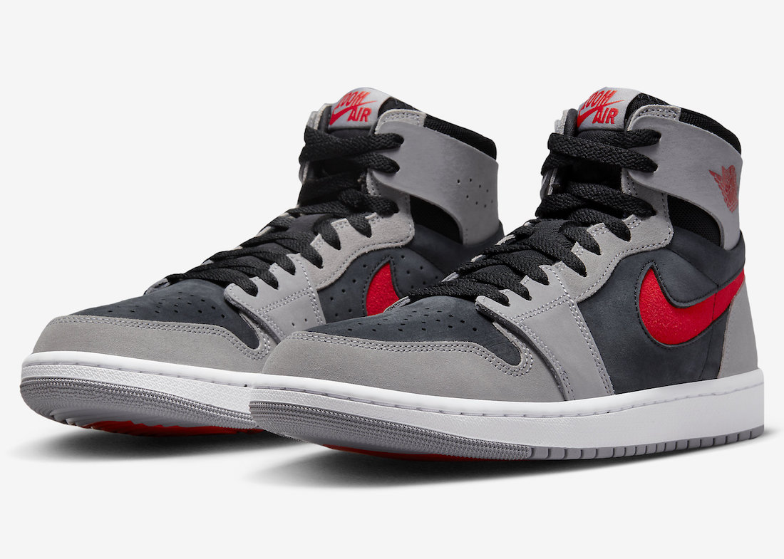 Air Jordan 1 High Zoom CMFT 2 Black Fire Red Cement Grey White DV1307-060 Release Date