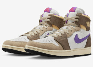 这个Air Jordan 1 High Zoom CMFT 2混合了Palomino和Wild Berry。