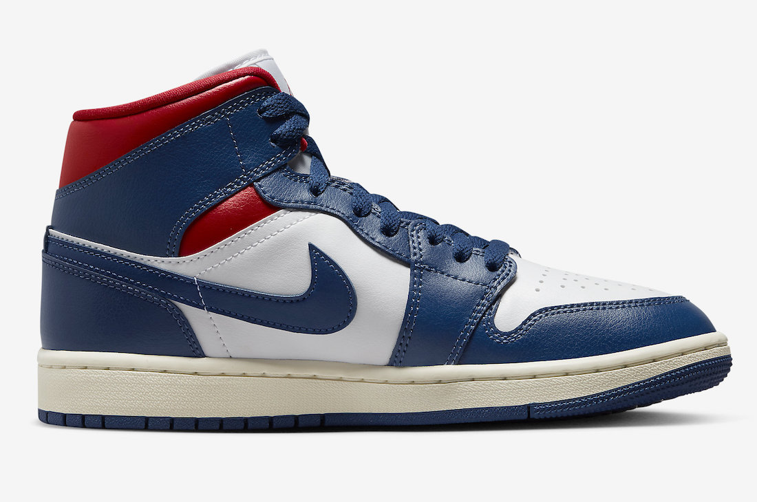 Air Jordan 1 Mid French Blue Gym Red BQ6472-146 Release Date