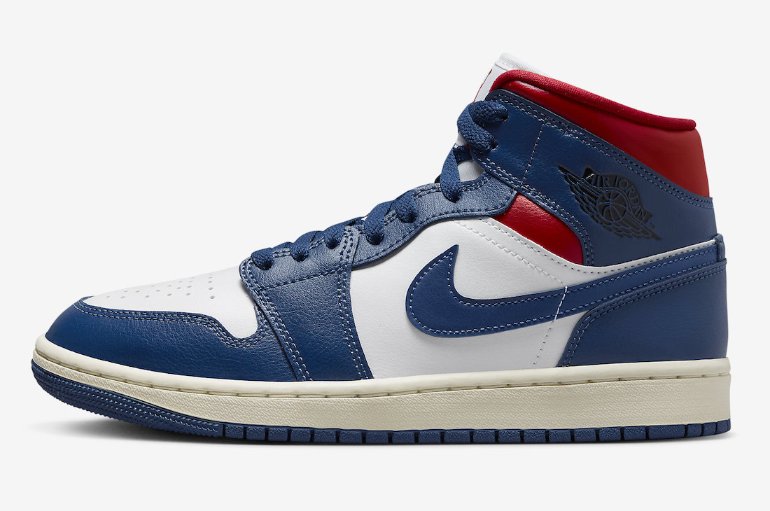 Air Jordan 1 Mid French Blue Gym Red BQ6472-146 Release Date