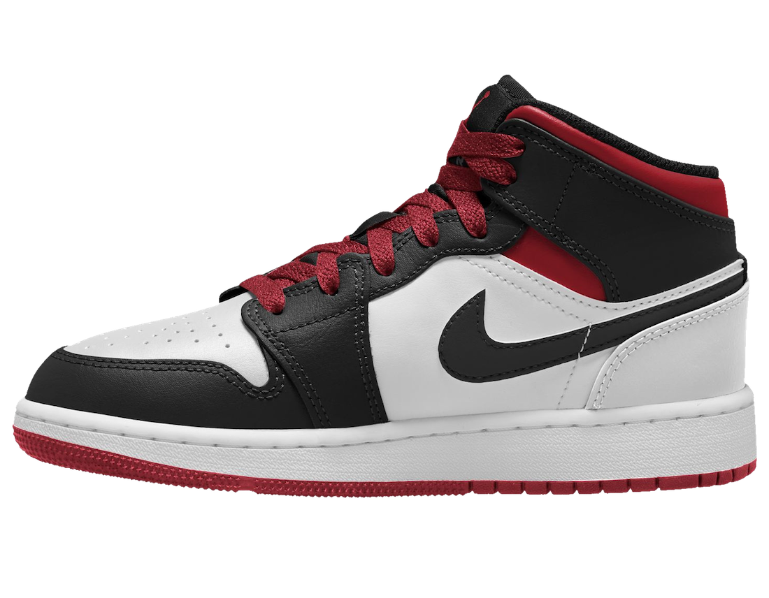 Air Jordan 1 Mid GS White Black Red DQ8423-106 Release Date