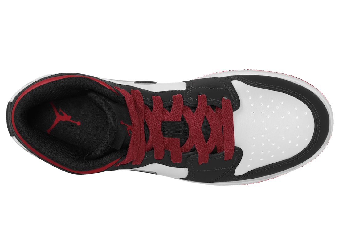Air Jordan 1 Mid GS White Black Red DQ8423-106 Release Date