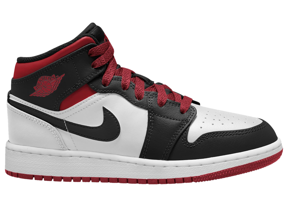 Air Jordan 1 Mid GS White Black Red DQ8423-106 Release Date