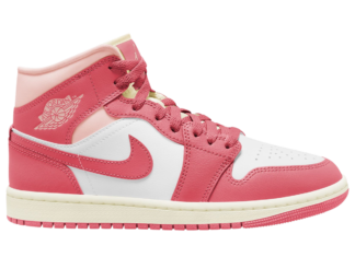 初见。Air Jordan 1 Mid “Strawberries and Cream”(草莓和奶油)